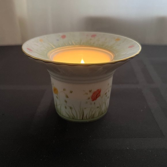 Accents Haviland Limoges France Floralies Votive Tealight Candle